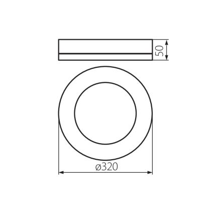 LED Plafondlamp voor buiten TURA LED/24W/230V 4000K IP54 zwart