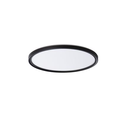LED Badkamer plafondlamp AZPO LED/11,8W/230V diameter 22,5 cm IP54 zwart