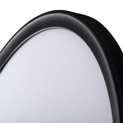 LED Badkamer plafondlamp AZPO LED/11,8W/230V diameter 22,5 cm IP54 zwart