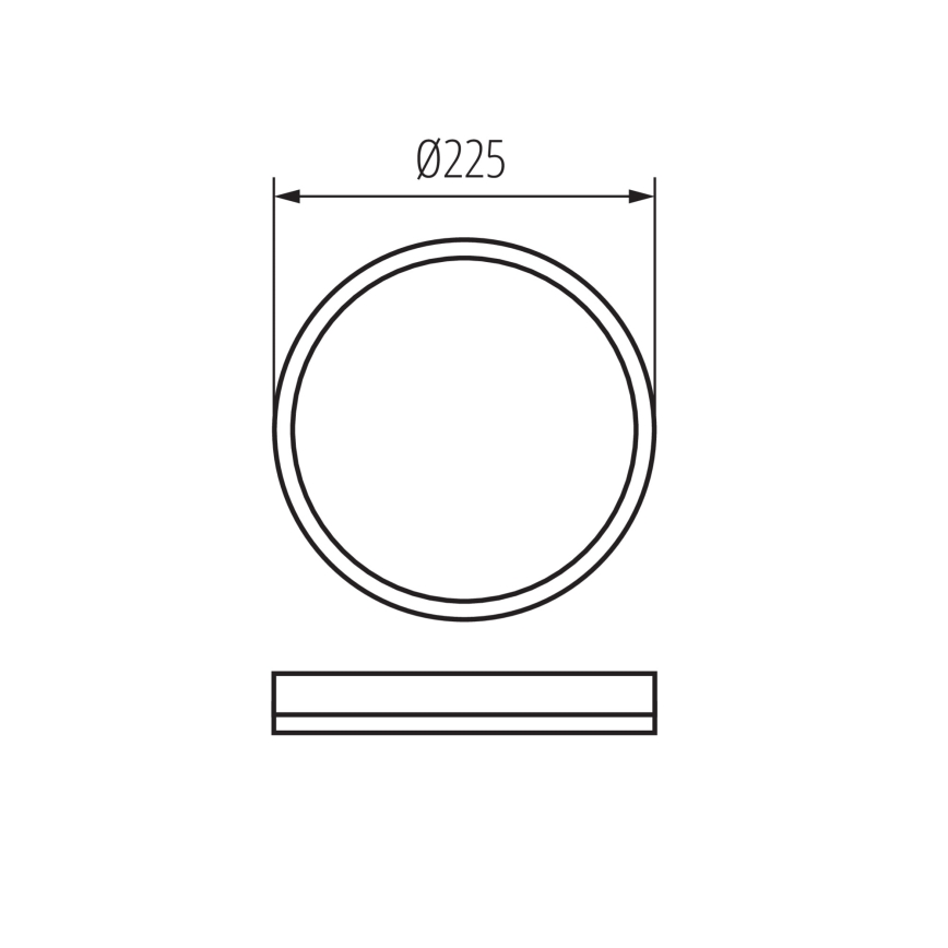 LED plafondlamp AZPO LED/11,8W/230V 3000/4000/6000K Ø 22,5 cm IP54 wit