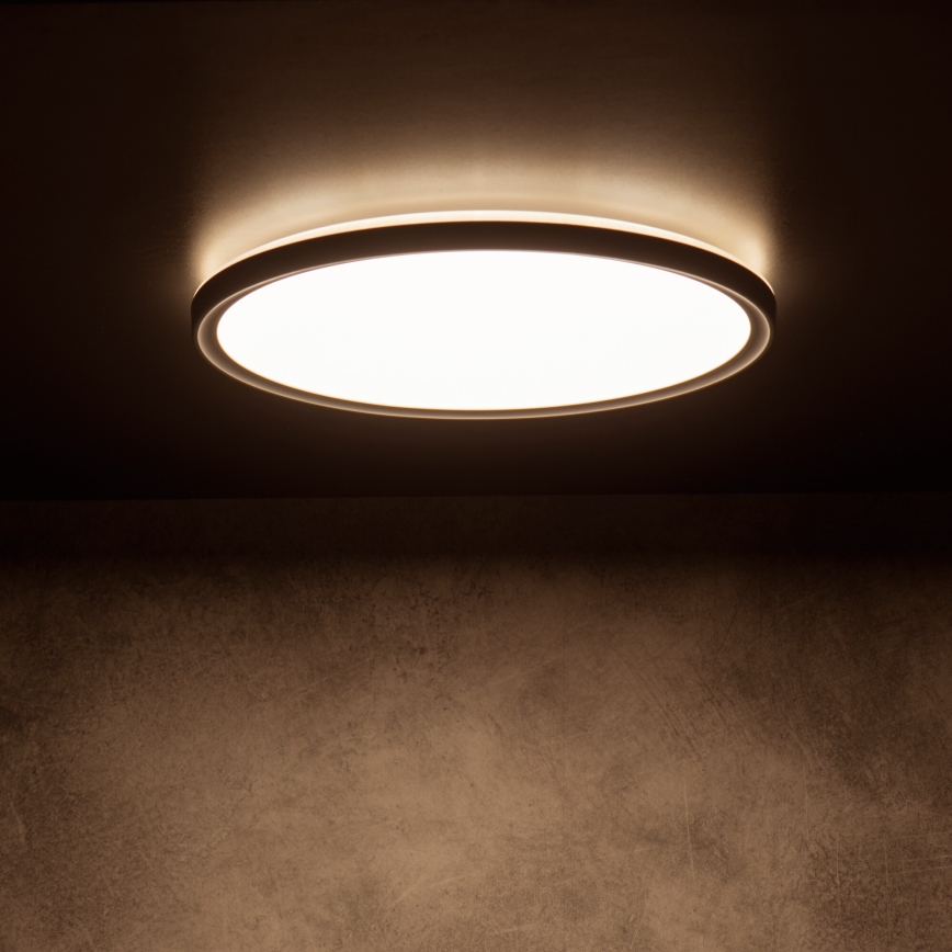 LED plafondlamp AZPO LED/11,8W/230V 3000/4000/6000K Ø 22,5 cm IP54 zwart
