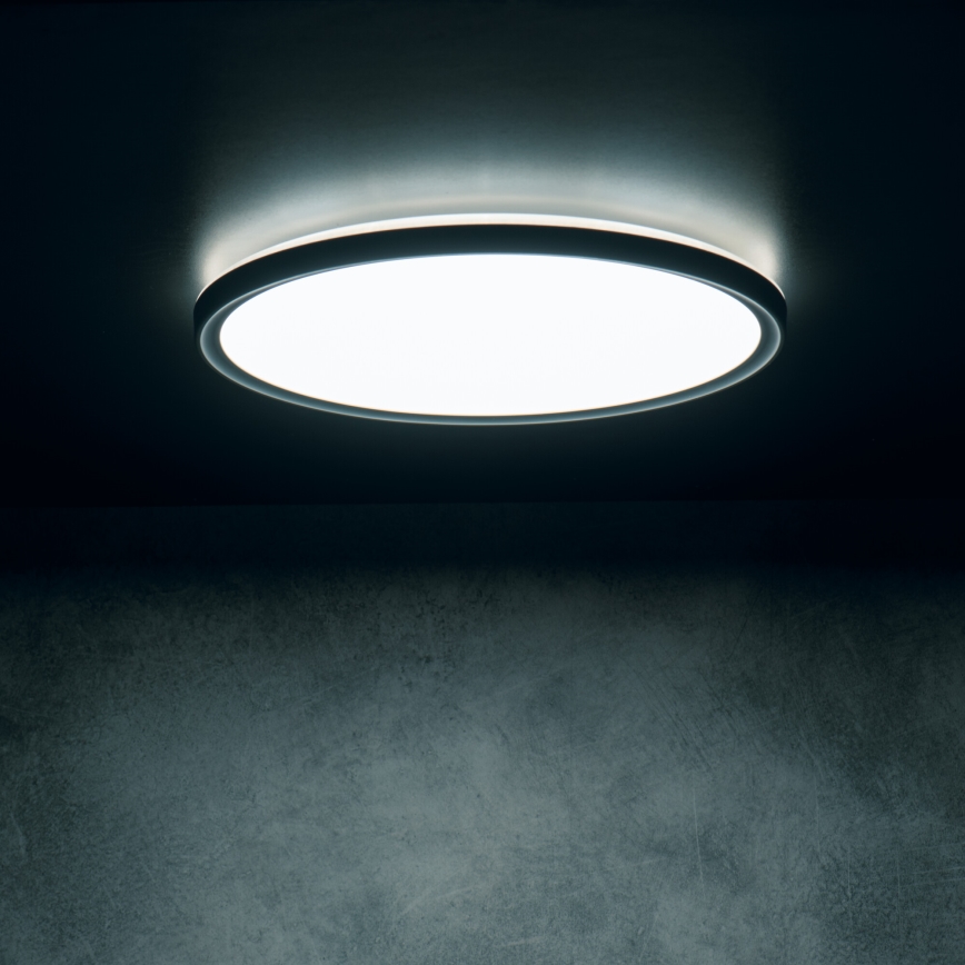 LED plafondlamp AZPO LED/11,8W/230V 3000/4000/6000K Ø 22,5 cm IP54 zwart