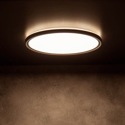 LED-plafondlamp AZPO LED/22W/230V 3000/4000/6000K Ø 42 cm IP54 zwart