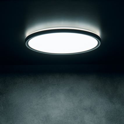 LED-plafondlamp AZPO LED/22W/230V 3000/4000/6000K Ø 42 cm IP54 zwart