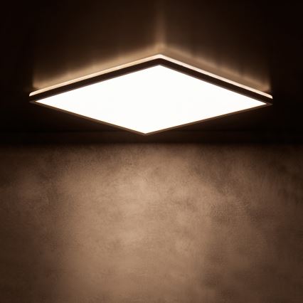 LED plafondlamp AZPO LED/12,3W/230V 3000/4000/6000K 22,5x22,5 cm IP54 zwart