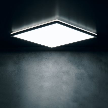 LED plafondlamp AZPO LED/12,3W/230V 3000/4000/6000K 22,5x22,5 cm IP54 zwart