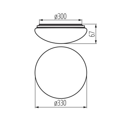 LED plafondlamp voor badkamer CORSO LED/18W/230V 3000/4000/6500K Ø 33 cm IP44