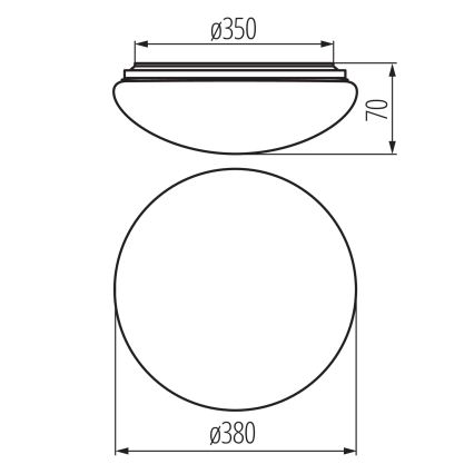 LED plafondlamp voor badkamer CORSO LED/24W/230V 3000/4000/6500K Ø 38 cm IP44