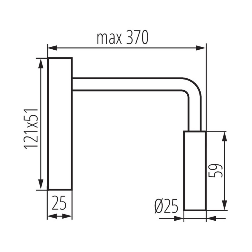 LED Wandlamp TONIL LED/2,7W/230V zwart