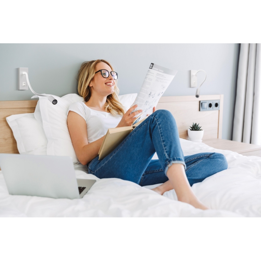 LED Flexibele lamp TONIL LED/2,7W/230V wit