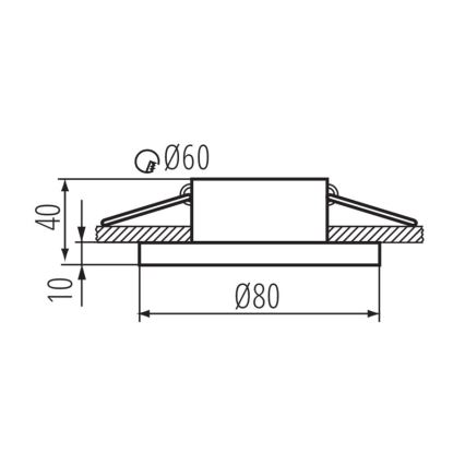 Inbouw Badkamer Lamp FLINI 10W IP44 zwart