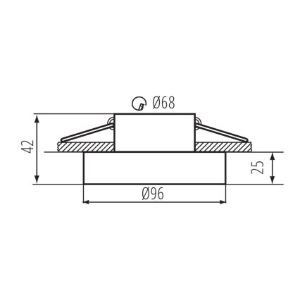 Inbouw Lamp ELICEO GU10/10W zwart