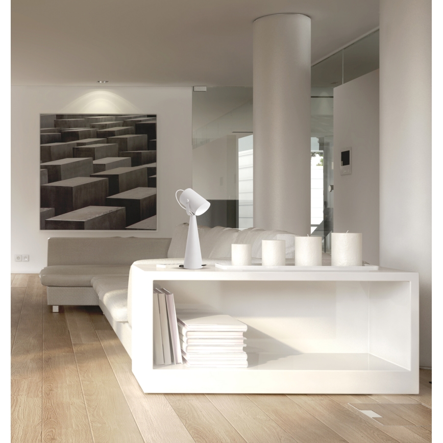 Tafellamp LARATA 1xE27/5W/230V wit