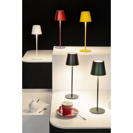 LED Dimbare oplaadbare tafellamp INITA LED/1,2W/1800 mAh IP54 geel