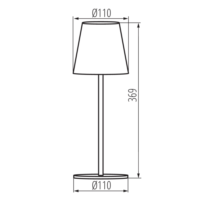 LED Dimbare oplaadbare tafellamp INITA LED/1,2W/1800 mAh IP54 geel