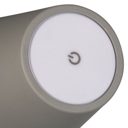 LED Dimbare Oplaadbare Bureaulamp INITA LED/1,2W/1800 mAh IP54 grijs