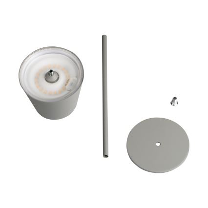 LED Dimbare Oplaadbare Bureaulamp INITA LED/1,2W/1800 mAh IP54 grijs