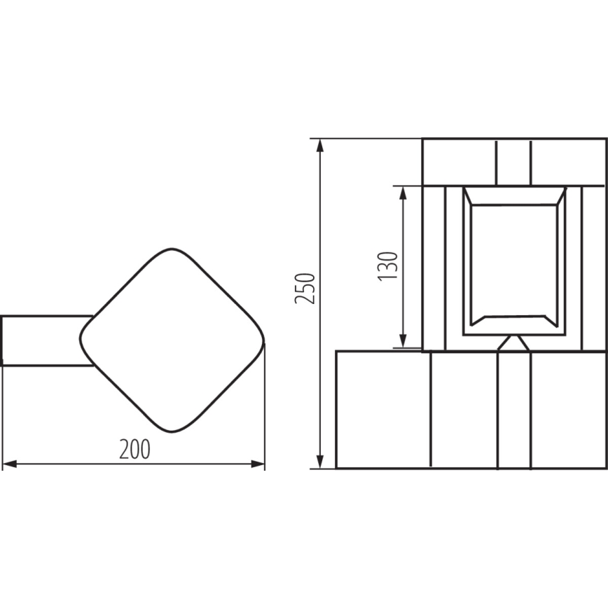 Buitenwandlamp PEVO 1xGX53/11W/230V IP44 antraciet