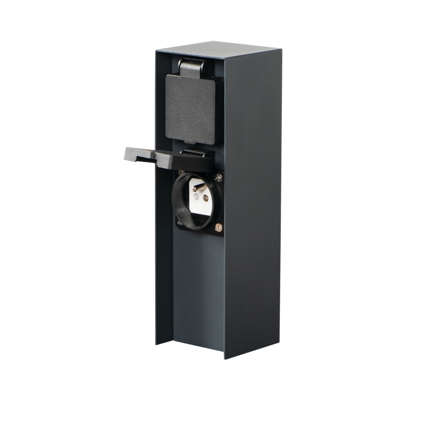 Buitenstopcontact zuil DASTO 2Z Type E 230V IP44 antraciet