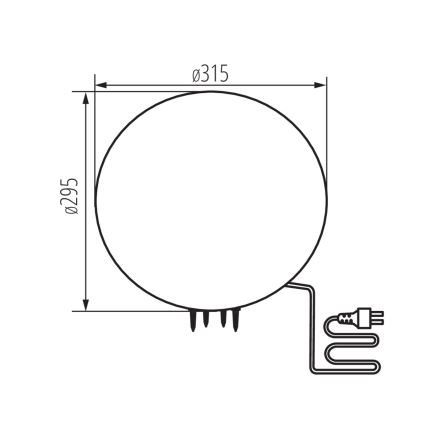 Buitenlamp STONO 1xE27/15W/230V Ø 31,5 cm IP65