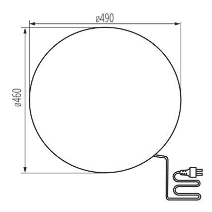 Buitenlamp STONO 1xE27/25W/230V Ø 49 cm IP65