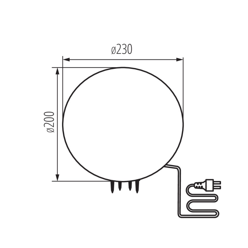 Buitenlamp STONO 1x E27/15W/230V Ø 23 cm IP65