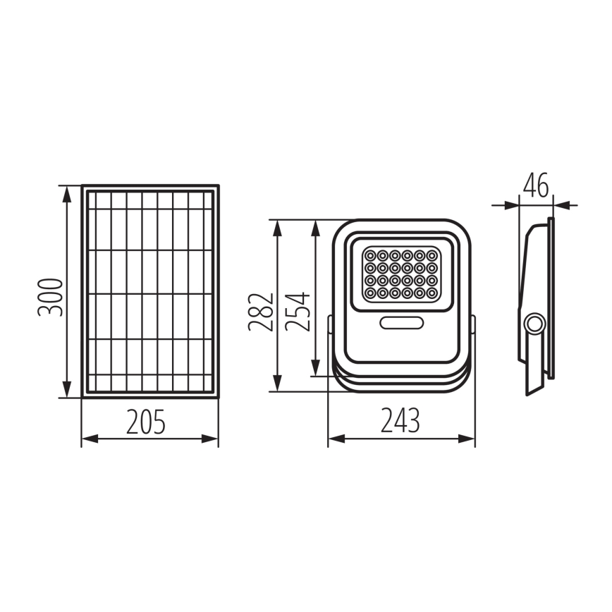 LED dimbare schijnwerper met zonnepaneel en schemersensor LED/10W/10000 mAh 3,2V IP65 + afstandsbediening