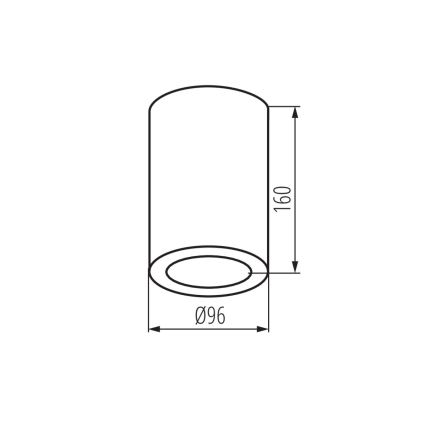 Badkamer spot AQILO 1xE27/20W/230V IP65 antraciet
