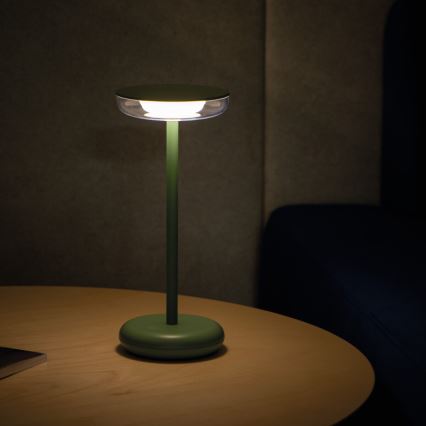 LED Dimbare oplaadbare lamp FLUXY LED/1,7W/1800 mAh IP44 groen