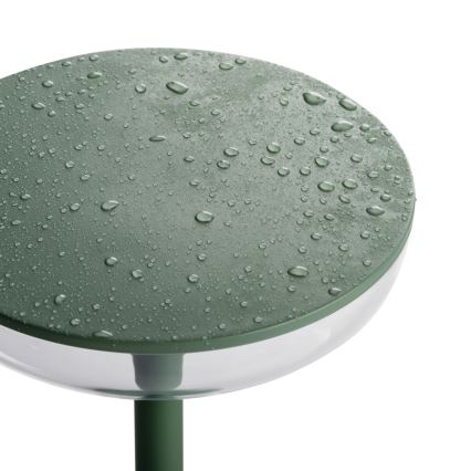 LED Dimbare oplaadbare lamp FLUXY LED/1,7W/1800 mAh IP44 groen