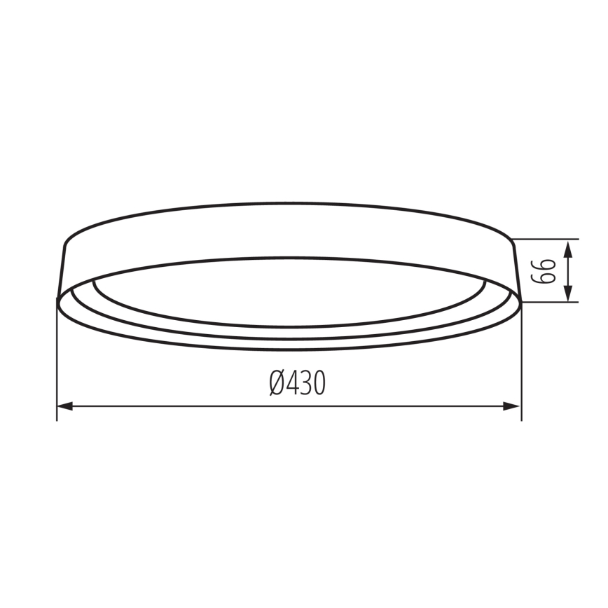 LED Plafondlamp NIFU LED/17,8W/230V diameter 43 cm wit/zwart