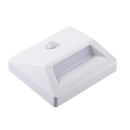 LED-inbouwarmatuur met bewegings- en schemersensor IRS LED/0,3W/3xAAA IP54 wit