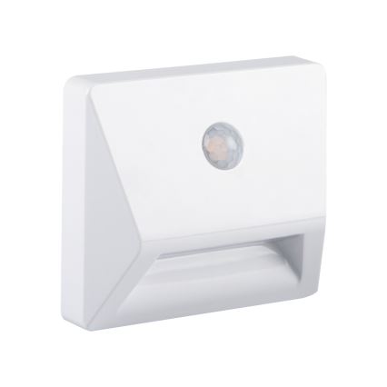 LED-inbouwarmatuur met bewegings- en schemersensor IRS LED/0,3W/3xAAA IP54 wit