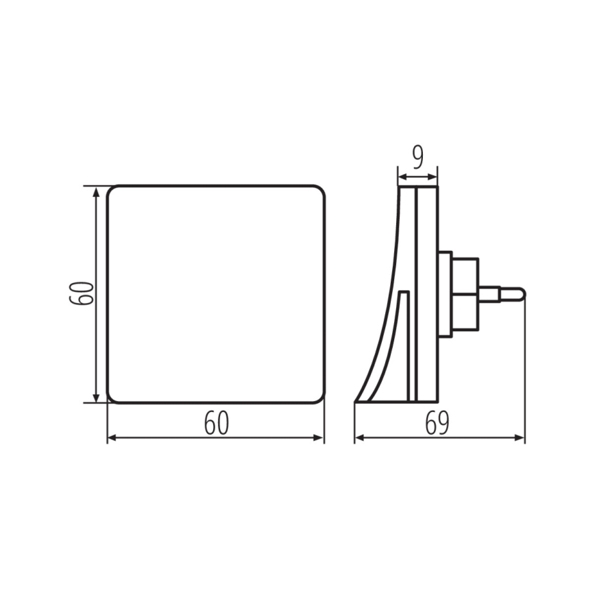 LED oriëntatielamp met schemersensor voor in het stopcontact HOFI LED/0,28W/230V wit