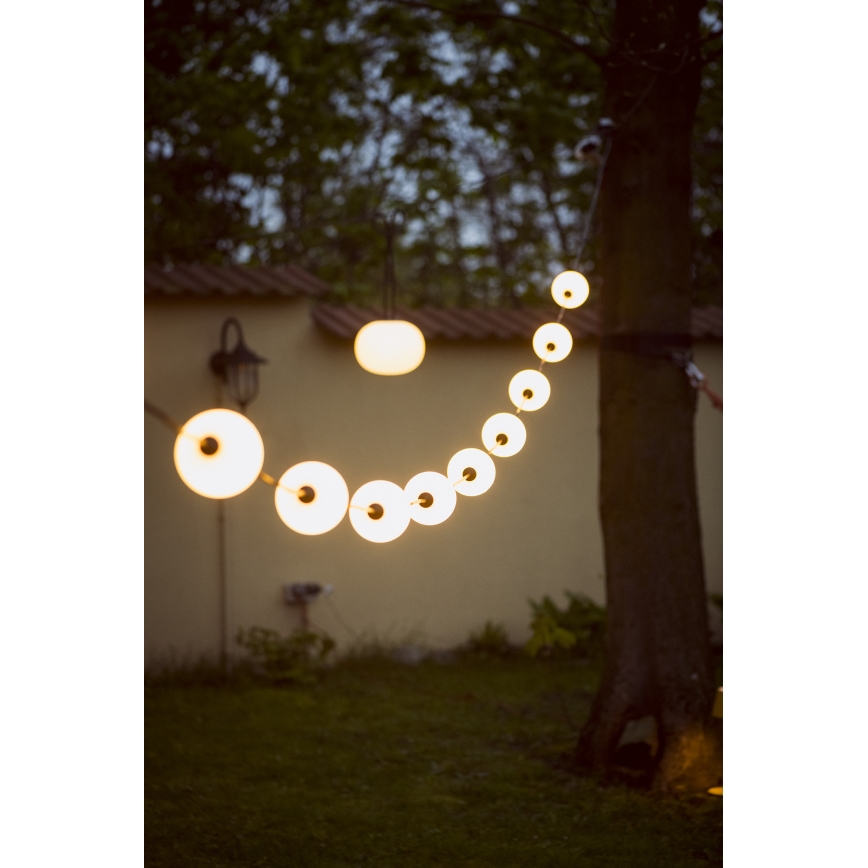Decoratieve LED Lichtsnoer voor buiten SLINGER STONO 10xLED/10W/230V 6m IP67