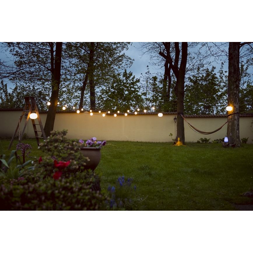 Decoratieve LED Lichtsnoer voor buiten SLINGER STONO 10xLED/10W/230V 6m IP67