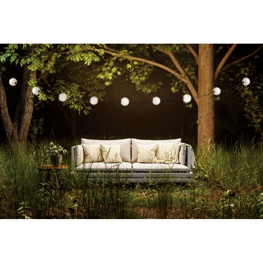 Decoratieve LED Lichtsnoer voor buiten SLINGER STONO 10xLED/10W/230V 6m IP67