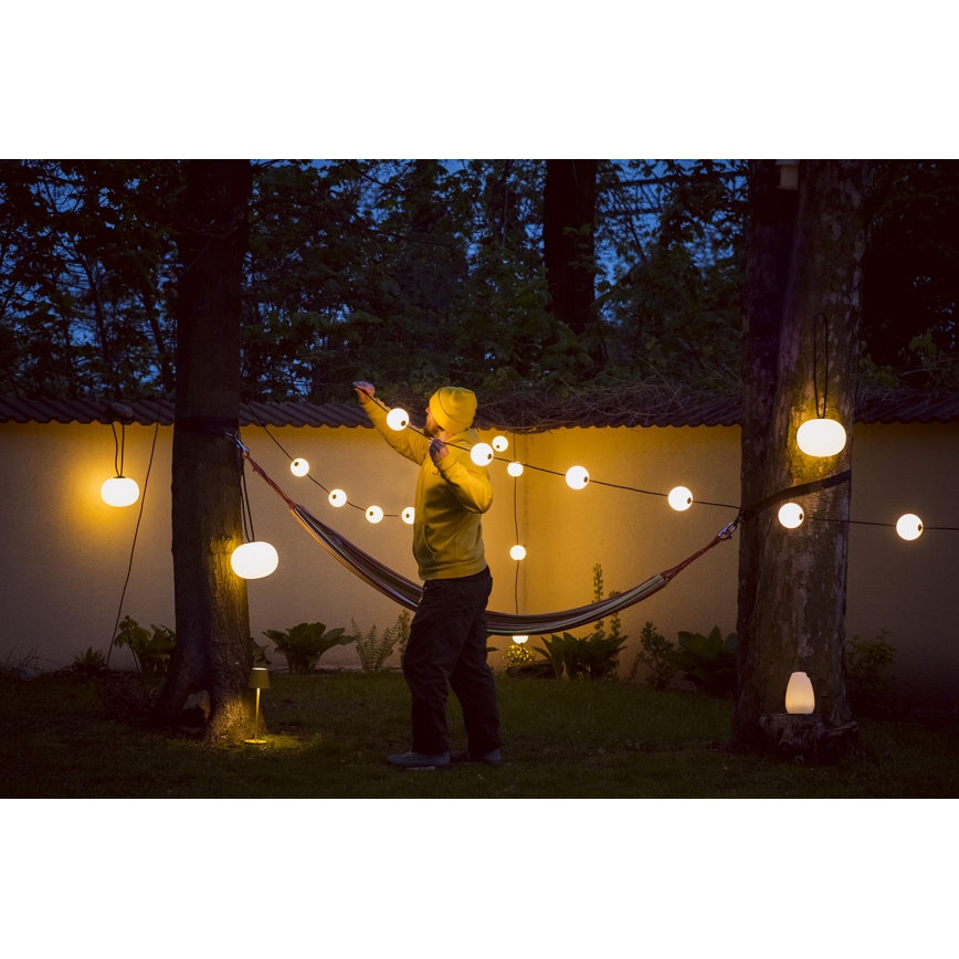 Decoratieve LED Lichtsnoer voor buiten SLINGER STONO 10xLED/10W/230V 6m IP67