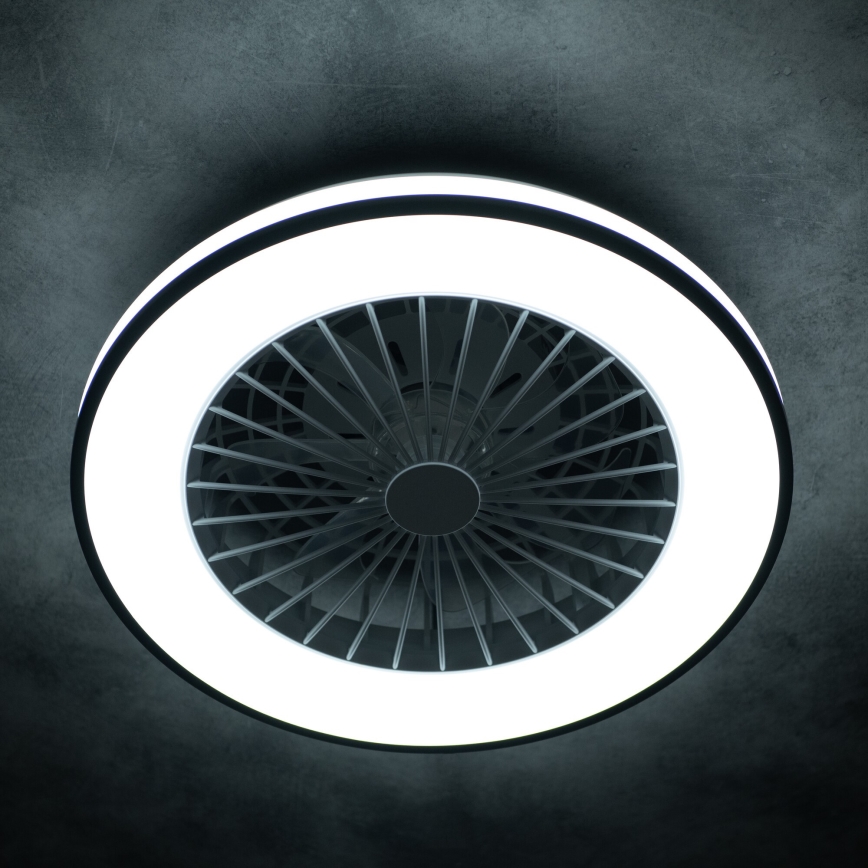 LED Dimbare plafondlamp met ventilator PLAVE LED/48W/230V 3000/4000/6500K + afstandsbediening