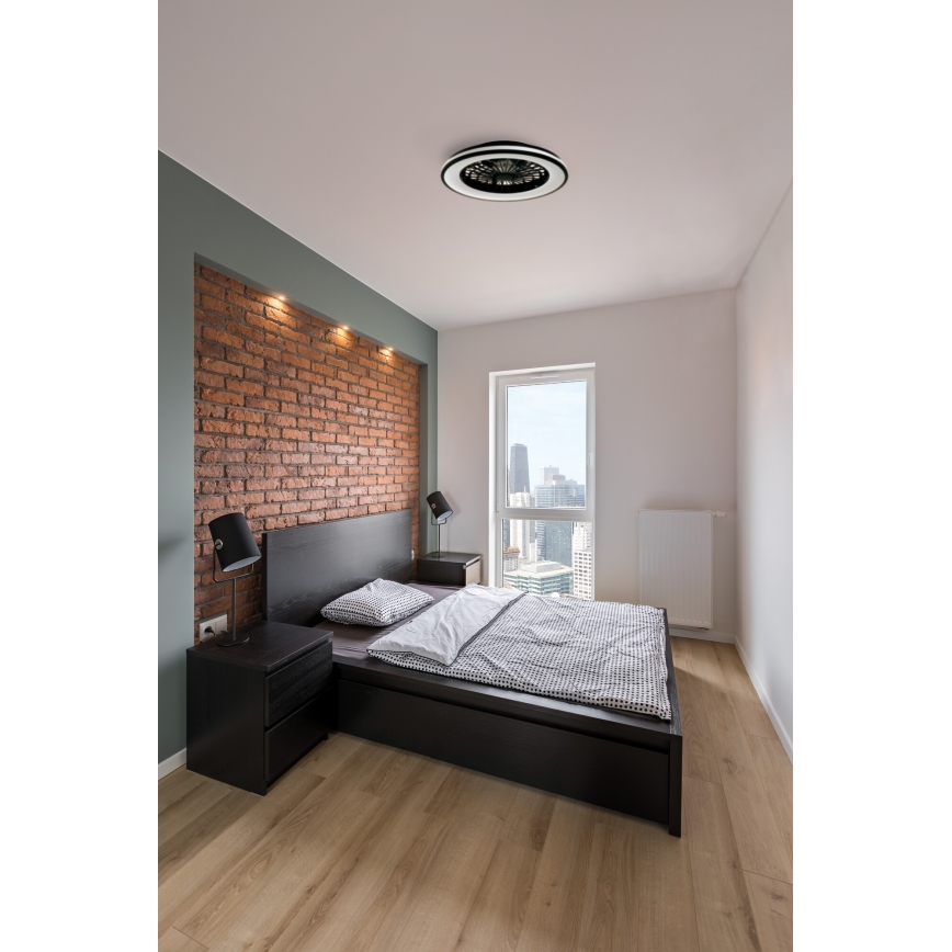 LED Dimbaar plafondlamp met ventilator PLAVE LED/48W/230V 3000/4000/6500K + afstandsbediening