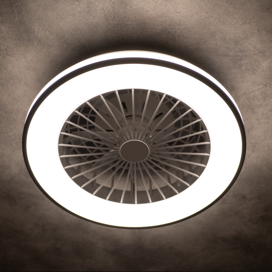 LED Dimbaar plafondlamp met ventilator PLAVE LED/48W/230V 3000/4000/6500K + afstandsbediening