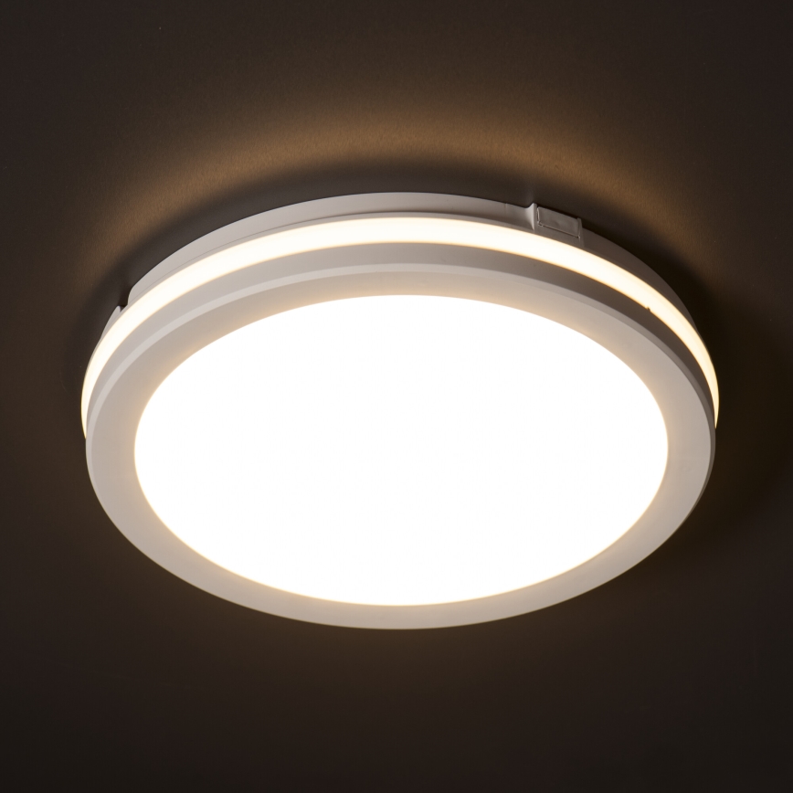 LED Plafondlamp voor buiten BENO ECO LED/12W/230V 3000/4000/6500K diameter 20 cm IP65 wit