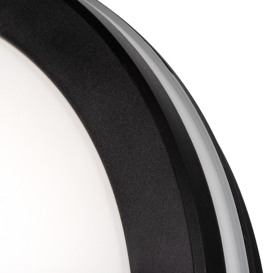 LED Plafondlamp voor buiten BENO ECO LED/12W/230V 3000/4000/6500K diameter 20 cm IP65 zwart
