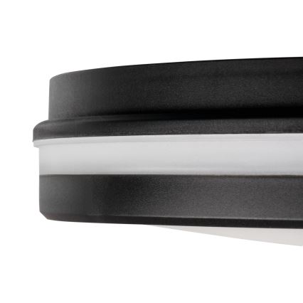 LED Plafondlamp voor buiten BENO ECO LED/12W/230V 3000/4000/6500K diameter 20 cm IP65 zwart