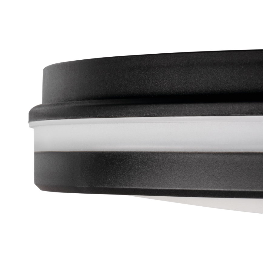LED Plafondlamp voor buiten BENO ECO LED/12W/230V 3000/4000/6500K diameter 20 cm IP65 zwart