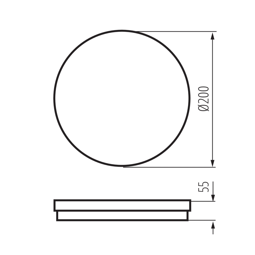LED Plafondlamp voor buiten BENO ECO LED/12W/230V 3000/4000/6500K diameter 20 cm IP65 zwart