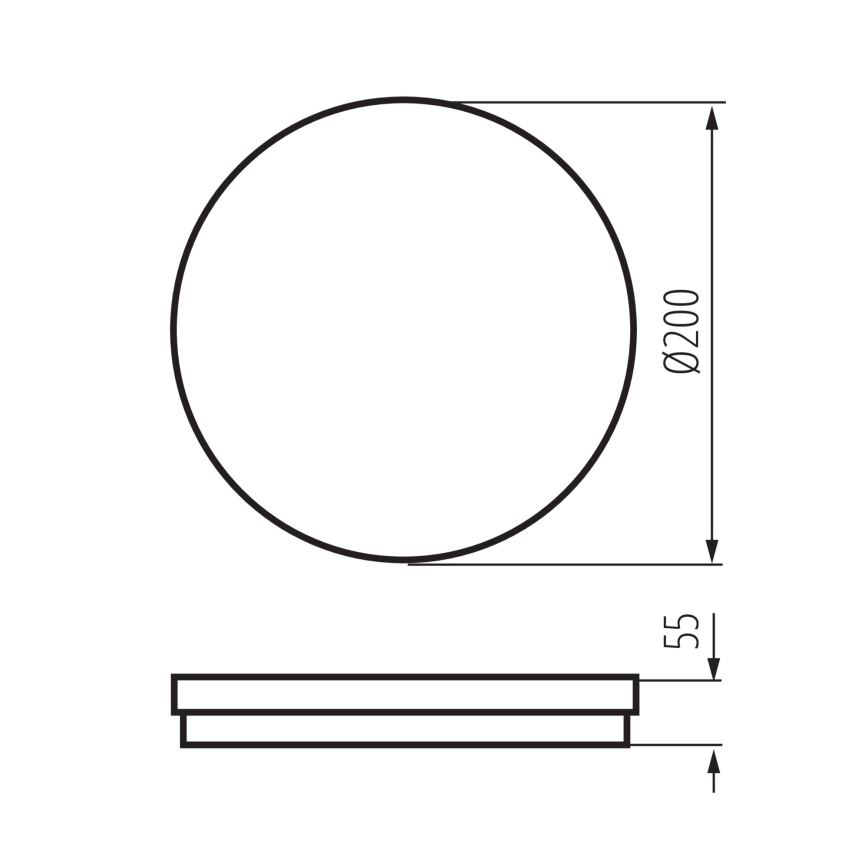 LED Plafondlamp voor buiten BENO ECO LED/20W/230V 3000/4000/6500K diameter 20 cm IP65 wit