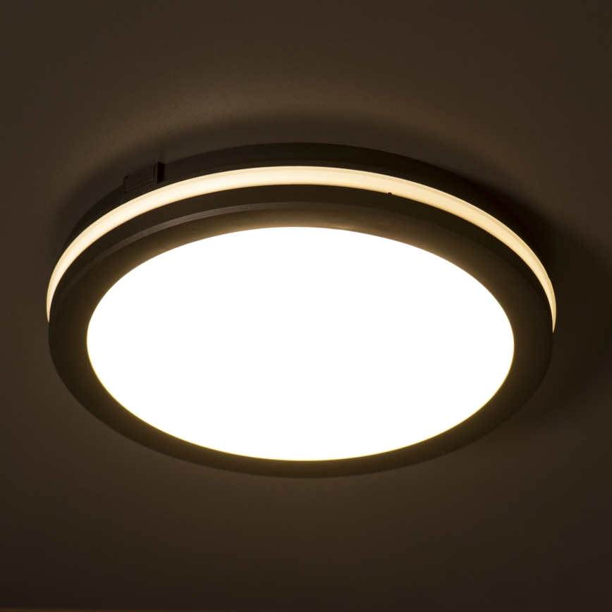 LED Plafondlamp voor buiten BENO ECO LED/40W/230V 3000/4000/6500K diameter 40 cm IP65 zwart