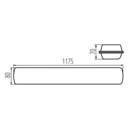 LED TL-buis werkverlichting MAH MAX LED/18W/230V 4000K IP65 zwart
