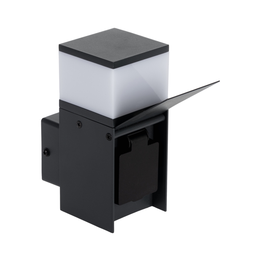 Wandlamp voor buiten met stopcontact DASTEN 1xG9/11W/230V IP44 zwart